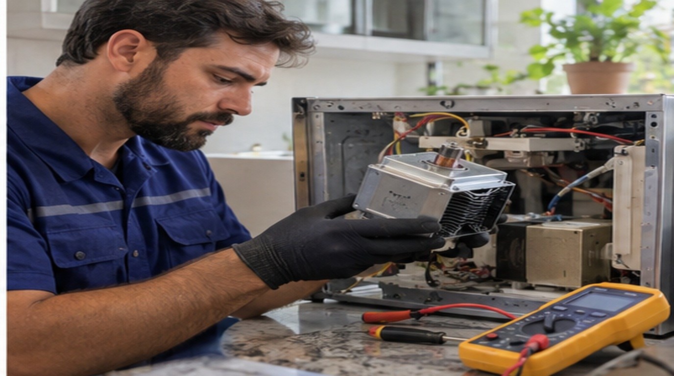 Conserto de micro-ondas em Volta Redonda‑RJ: troca do magnetron
